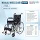 Kursi Roda Standar Anak OneHealth OH-809 Steel Chrome Wheelchair