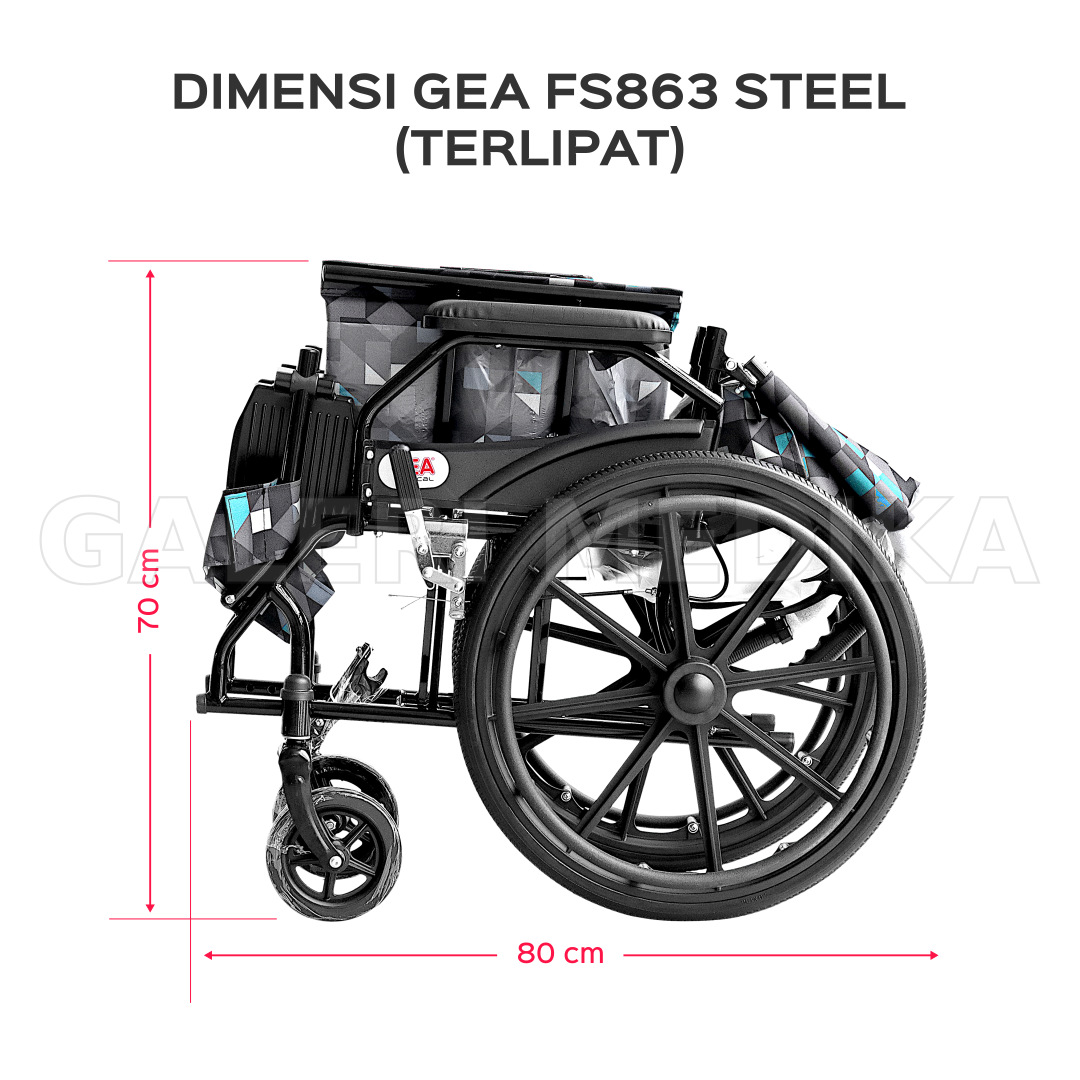 Kursi Roda GEA FS 863 Steel Wheelchair