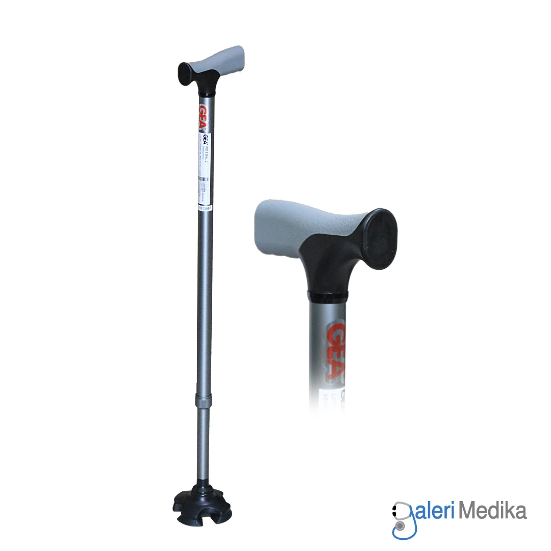 GEA Tongkat Lurus Aluminium Anti-Slip Alat Bantu Jalan Orang Tua WS 9301L-2