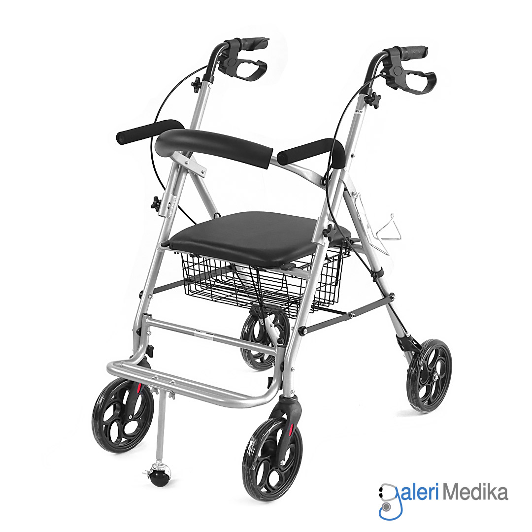 Rollator OneHealth KY 9148-LA Alat Bantu Jalan 2 Fungsi