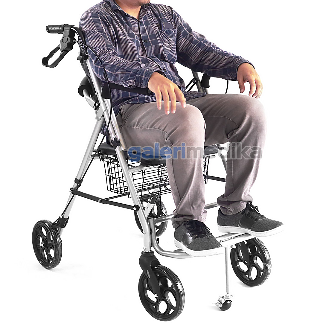 Rollator OneHealth KY 9148-LA Alat Bantu Jalan 2 Fungsi