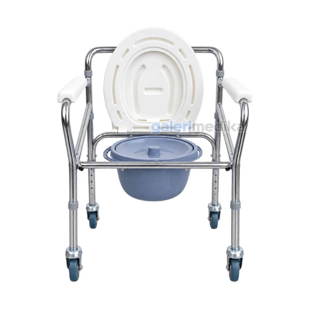 Commode Chair OneHealth KY696 Toilet Portable + Roda Commode Chair OneHealth KY696 Toilet Portable + Roda