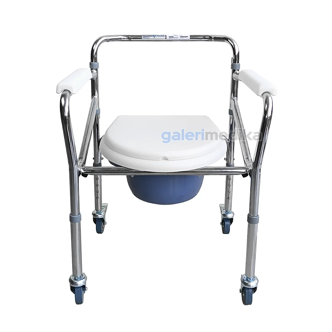 Commode Chair OneHealth KY696 Toilet Portable + Roda Commode Chair OneHealth KY696 Toilet Portable + Roda