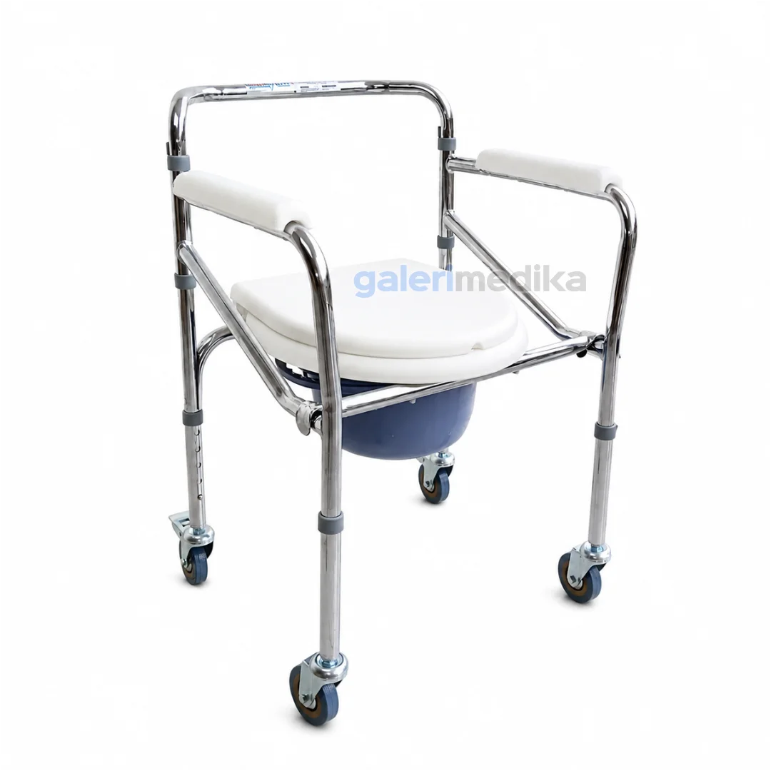 Commode Chair OneHealth KY696 Toilet Portable + Roda Commode Chair OneHealth KY696 Toilet Portable + Roda