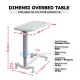 Meja PORTABLE Hidrolik OneHealth OH-OT08 ABS Overbed Table Meja PORTABLE Hidrolik OneHealth OH-OT08 ABS Overbed Table