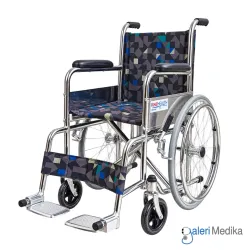 Kursi Roda Standar Anak OneHealth OH-809 Steel Chrome Wheelchair Kursi Roda Standar Anak OneHealth OH-809 Steel Chrome Wheelchair