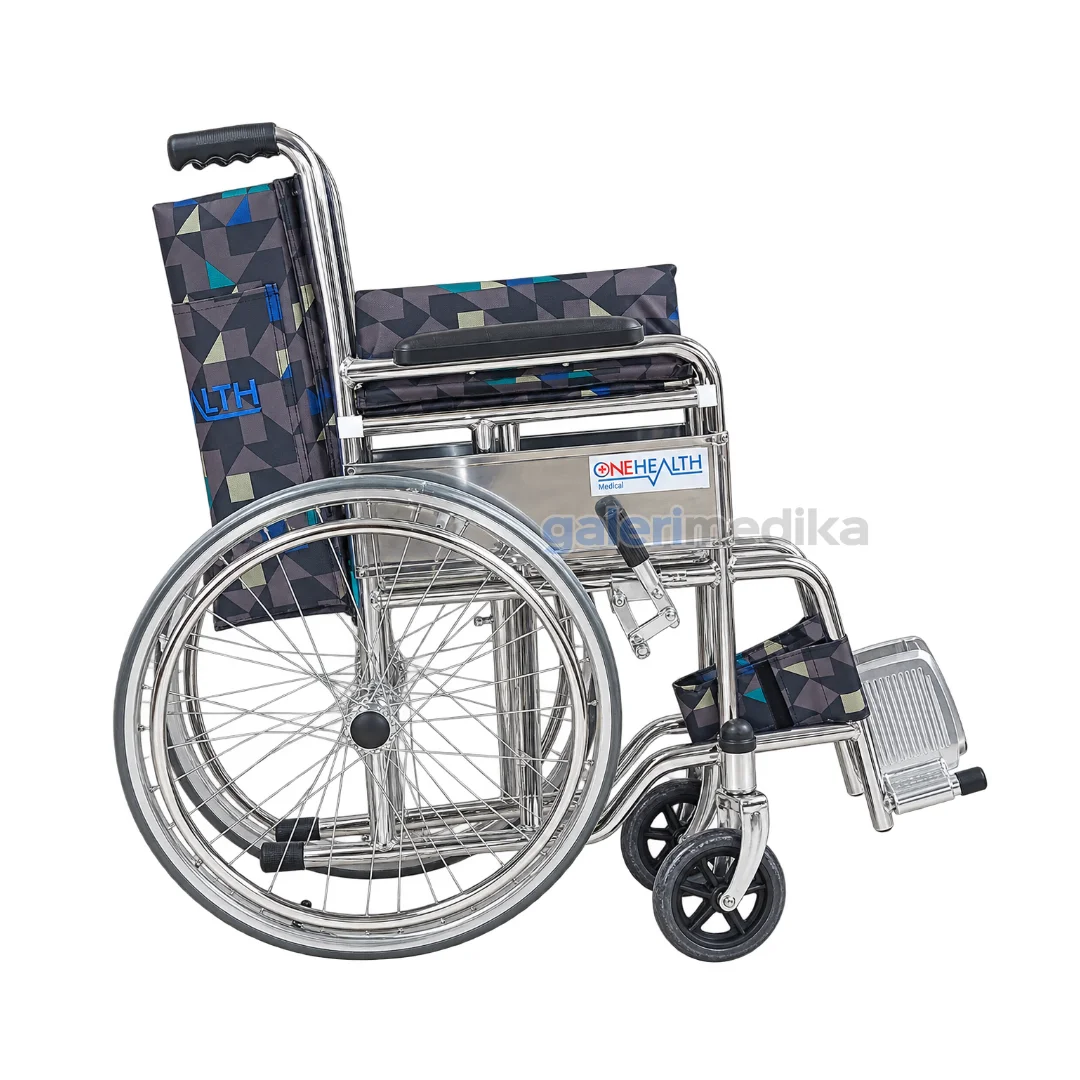 Kursi Roda Standar Anak OneHealth OH-809 Steel Chrome Wheelchair Kursi Roda Standar Anak OneHealth OH-809 Steel Chrome Wheelchair