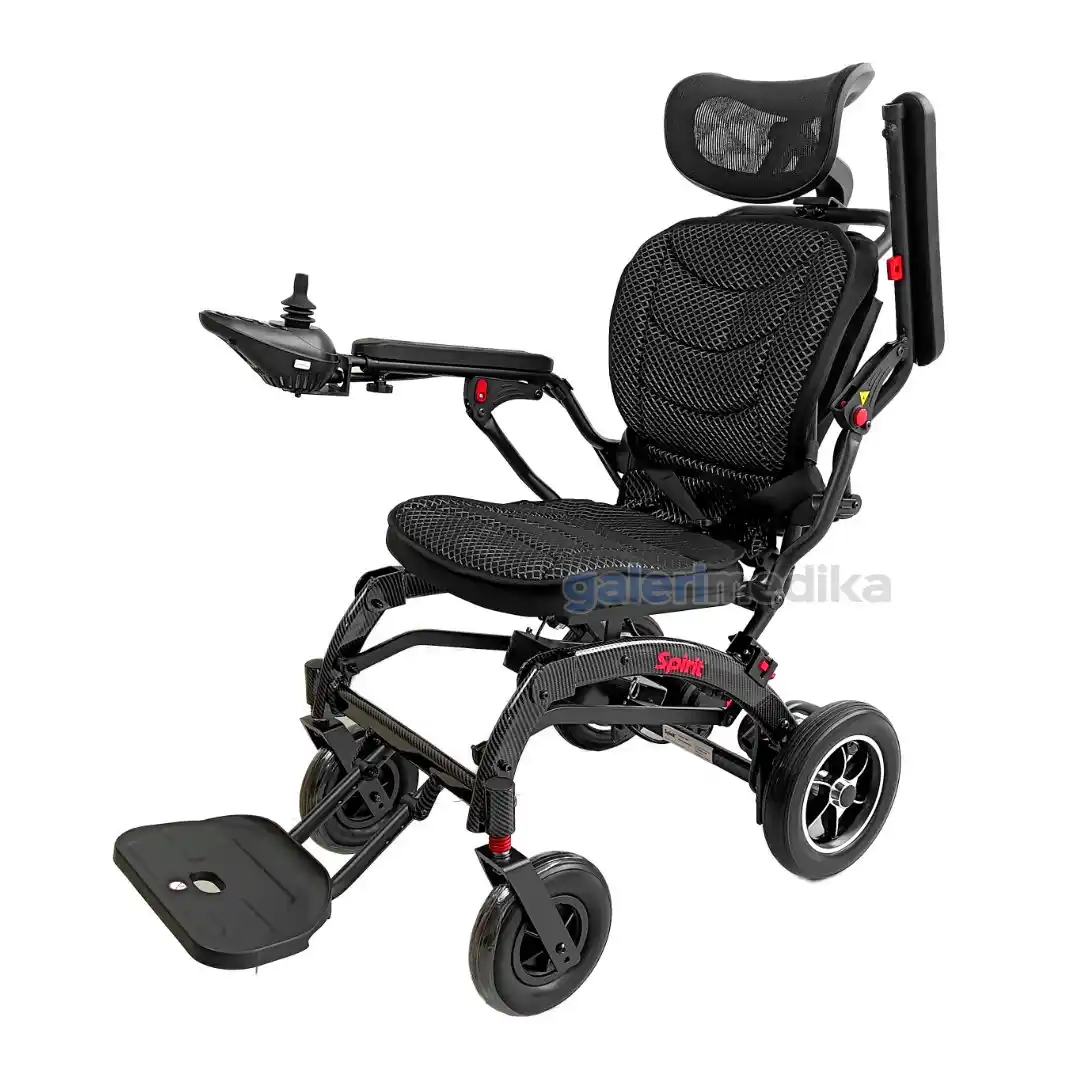 SPIRIT Kursi Roda Travel Elektrik EASYGO SLIM + Handle & Hedrest Brushless Motor & Lithium Battery SPIRIT Kursi Roda Travel Elektrik EASYGO SLIM + Handle & Hedrest Brushless Motor & Lithium Battery