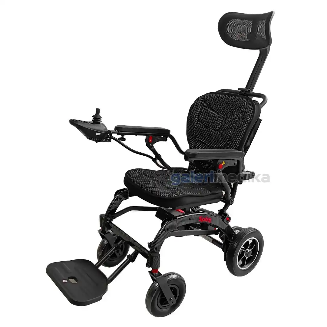 SPIRIT Kursi Roda Travel Elektrik EASYGO SLIM + Handle & Hedrest Brushless Motor & Lithium Battery SPIRIT Kursi Roda Travel Elektrik EASYGO SLIM + Handle & Hedrest Brushless Motor & Lithium Battery