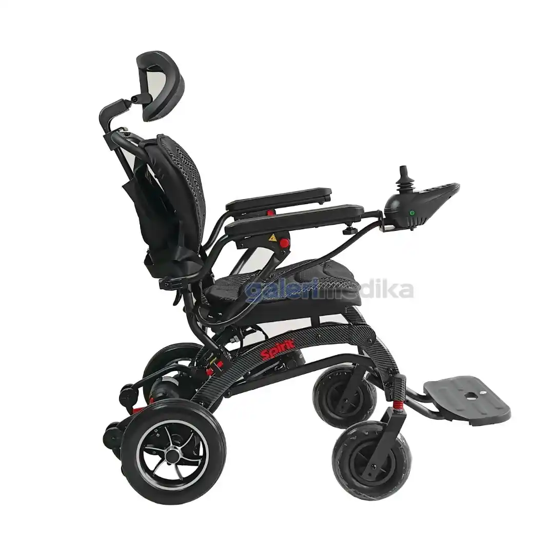 SPIRIT Kursi Roda Travel Elektrik EASYGO SLIM + Handle & Hedrest Brushless Motor & Lithium Battery SPIRIT Kursi Roda Travel Elektrik EASYGO SLIM + Handle & Hedrest Brushless Motor & Lithium Battery