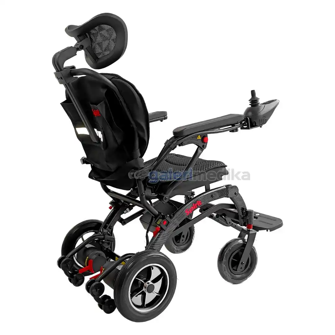 SPIRIT Kursi Roda Travel Elektrik EASYGO SLIM + Handle & Hedrest Brushless Motor & Lithium Battery SPIRIT Kursi Roda Travel Elektrik EASYGO SLIM + Handle & Hedrest Brushless Motor & Lithium Battery