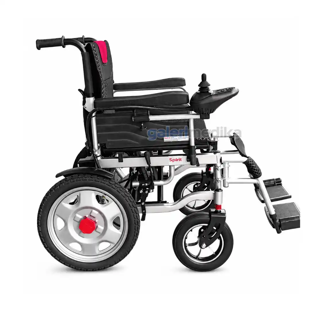 SPIRIT Kursi Roda Travel Elektrik Steel Wheelchair Up To 100 Kg FS-123 SPIRIT Kursi Roda Travel Elektrik Steel Wheelchair Up To 100 Kg FS-123