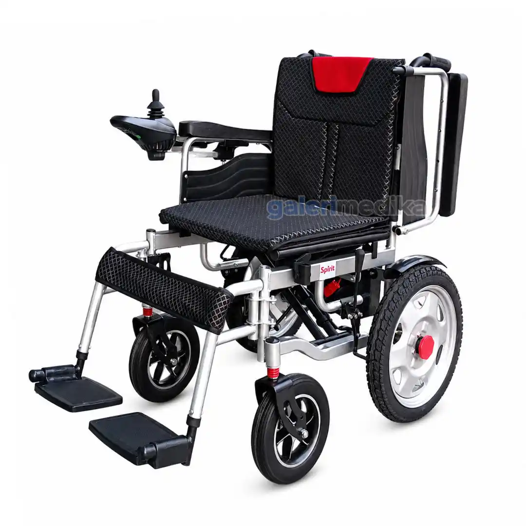 SPIRIT Kursi Roda Travel Elektrik Steel Wheelchair Up To 100 Kg FS-123 SPIRIT Kursi Roda Travel Elektrik Steel Wheelchair Up To 100 Kg FS-123