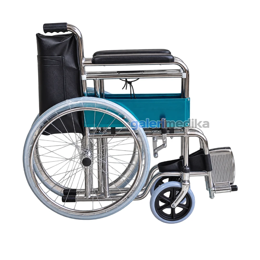 SPIRIT Kursi Roda + Commode Chair Tempat BAB Chrome Steel Wheelchair FS609 SPIRIT Kursi Roda + Commode Chair Tempat BAB Chrome Steel Wheelchair FS609