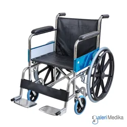 SPIRIT Kursi Roda Manual Velg Racing Chrome Steel Wheelchair FS809B