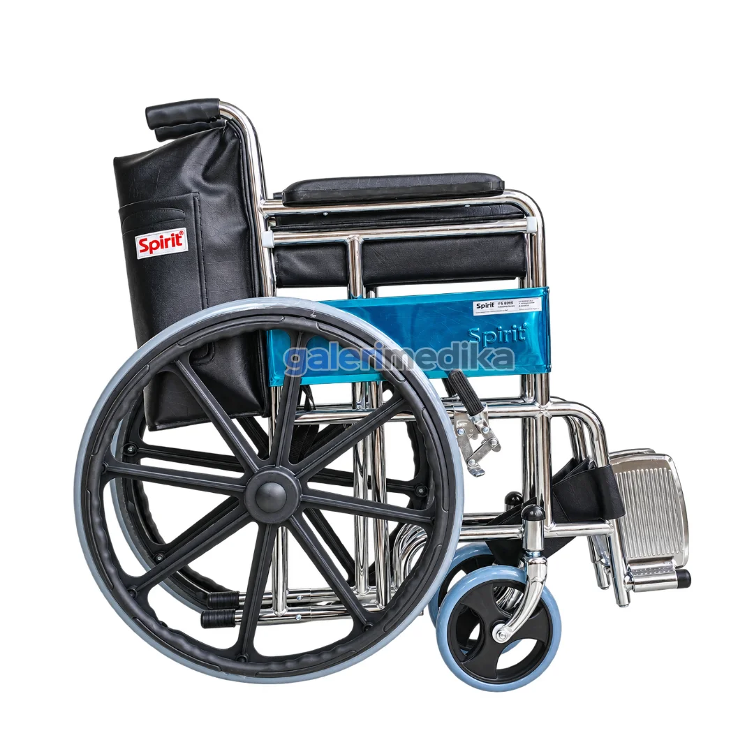 SPIRIT Kursi Roda Manual Velg Racing Chrome Steel Wheelchair FS809B