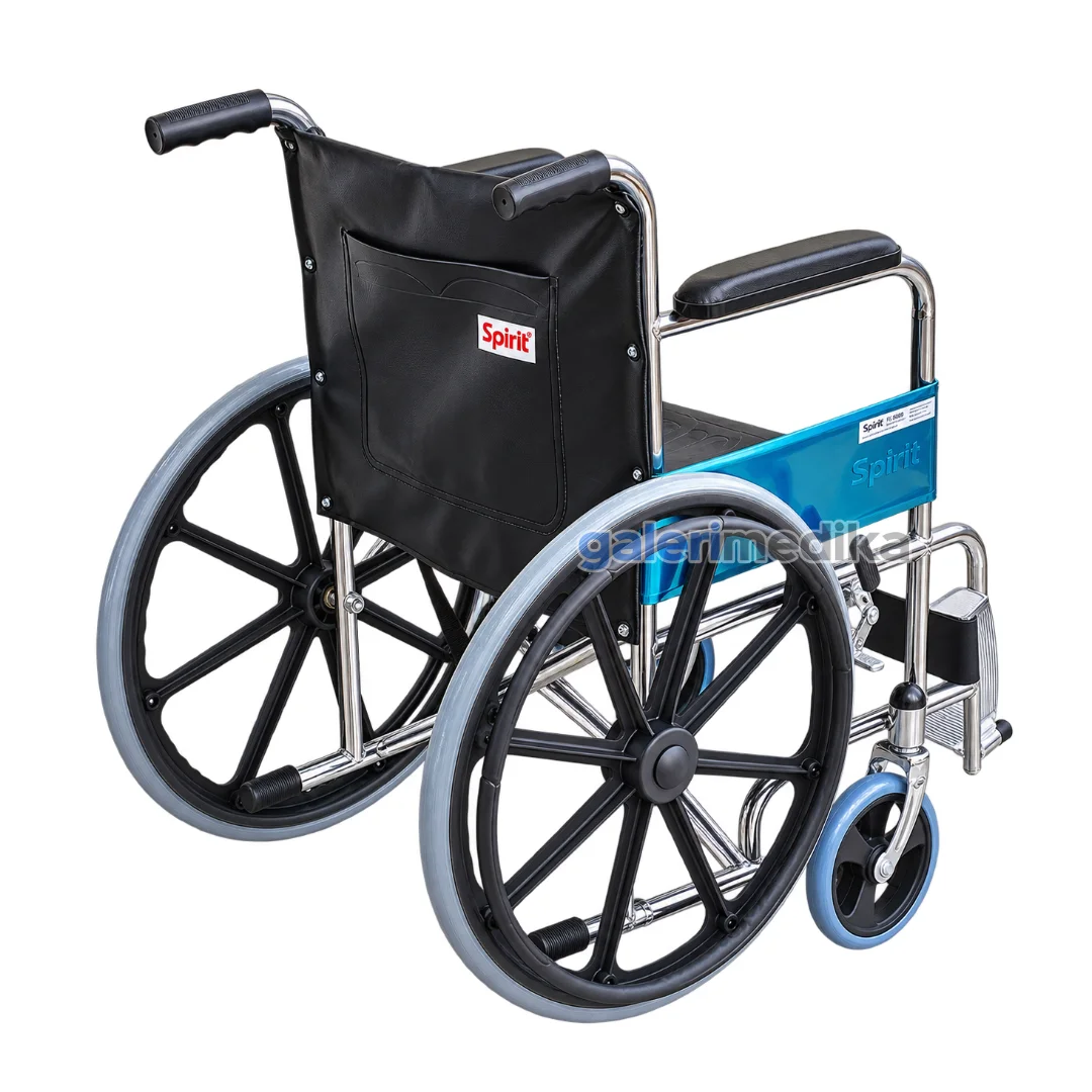 SPIRIT Kursi Roda Manual Velg Racing Chrome Steel Wheelchair FS809B