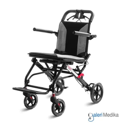 SPIRIT Kursi Roda Travel + Handle Lipat Tipis Aluminium Wheelchair FSJ03 SPIRIT Kursi Roda Travel + Handle Lipat Tipis Aluminium Wheelchair FSJ03