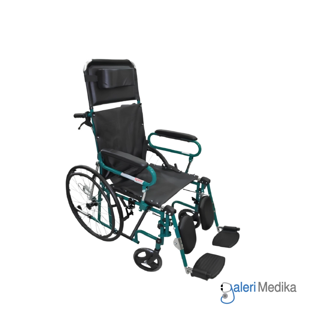 Kursi Roda Reclining SPIRIT FS 902GC Steel Wheelchair 2in1