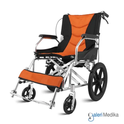 SPIRIT Kursi Roda Travel Aluminium Lipat Ringan Lightweight Aluminium Wheelchair FS863L