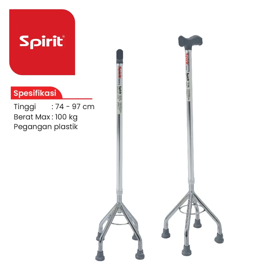 SPIRIT Tongkat Jalan Kaki 4 Ringan Alat Bantu Jalan FS932 SPIRIT Tongkat Jalan Kaki 4 Ringan Alat Bantu Jalan FS932
