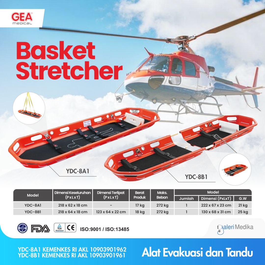 Basket Stretcher GEA YDC 8 B1 Tandu Darurat Basket Stretcher GEA YDC 8 B1 Tandu Darurat