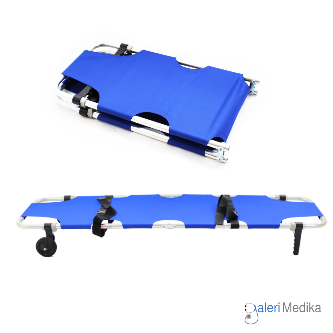 Tandu Lipat 2 + Roda GEA YDC 1A1 Foldaway Stretcher