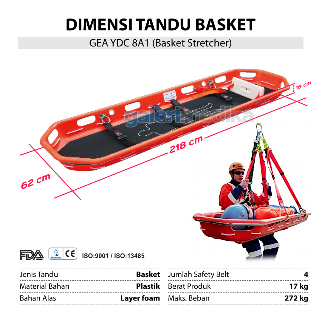GEA YDC 8 A1 - Basket Stretcher - Tandu Darurat