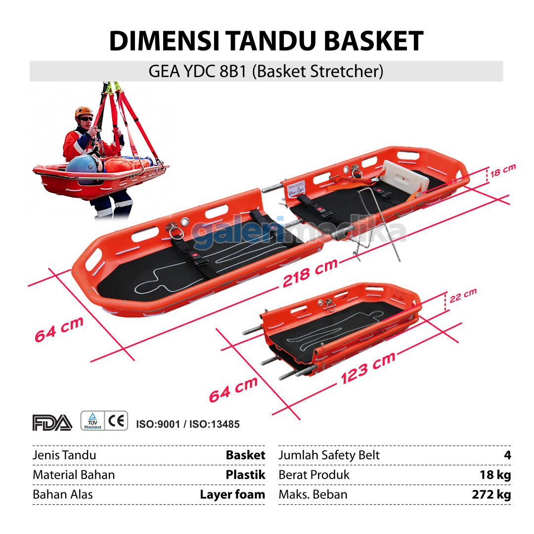 Basket Stretcher GEA YDC 8 B1 Tandu Darurat