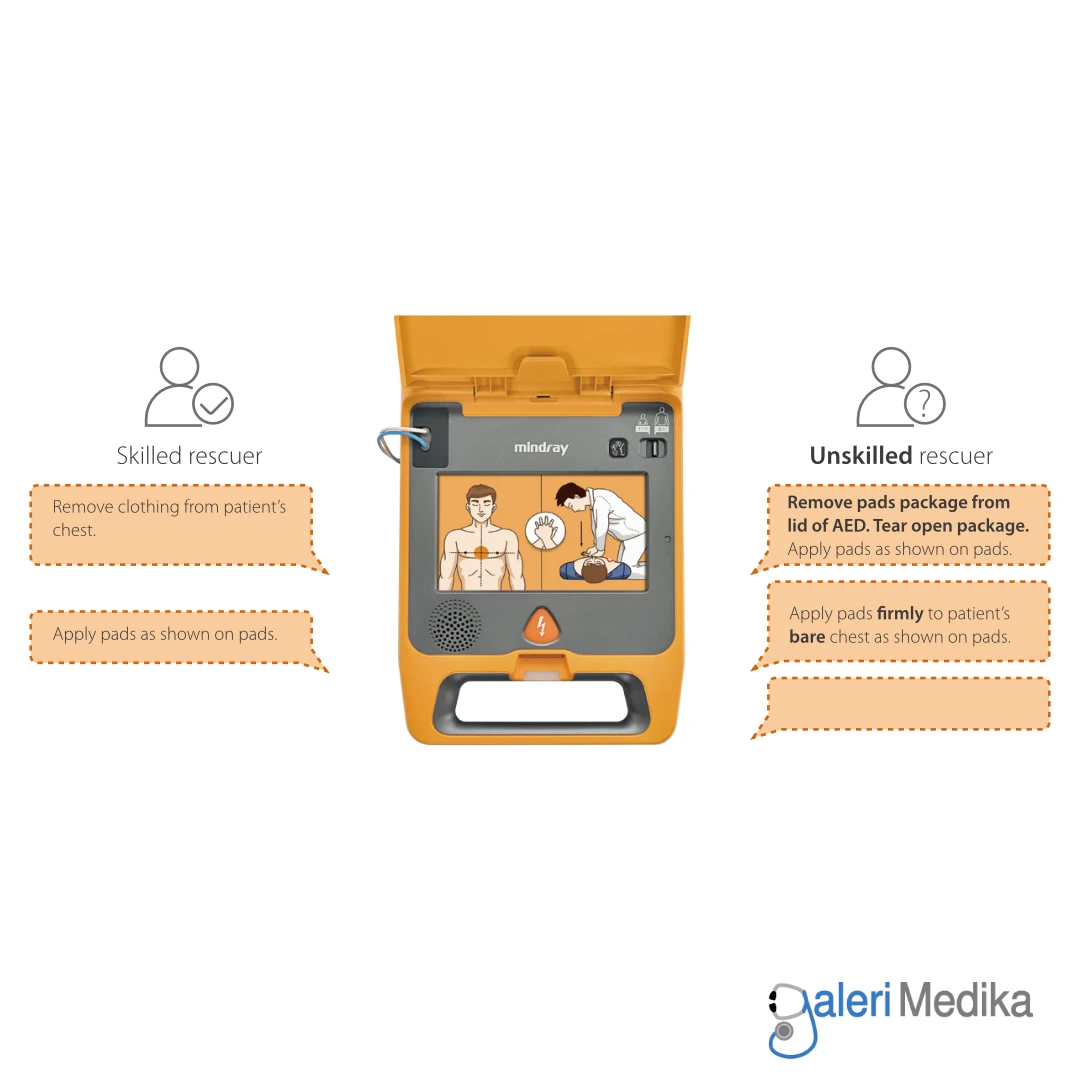 Mindray BeneHeart C1A Portable AED Defibrillator Semi Auto