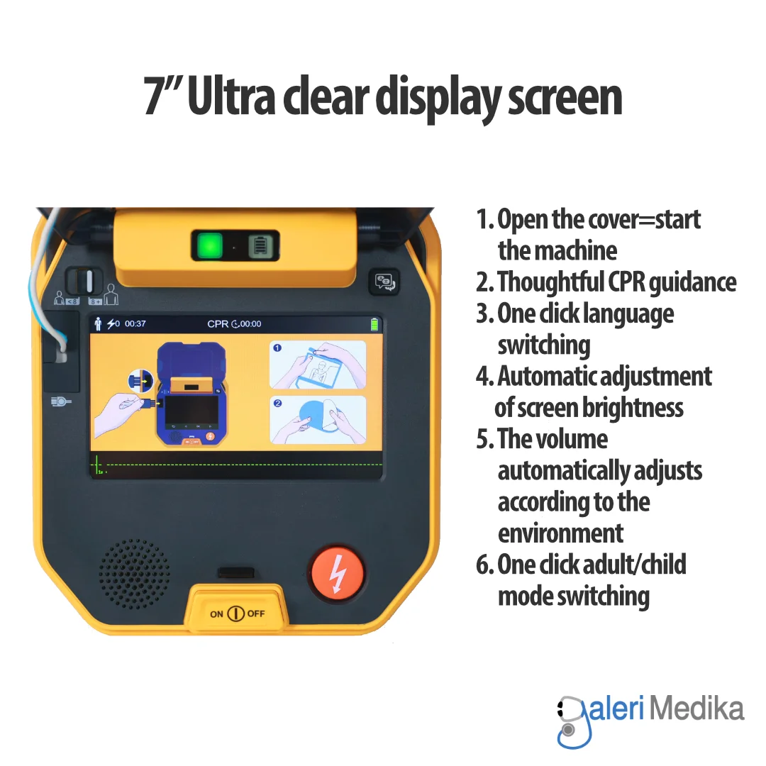 Amoul i9 AED Color Screen Semi-Automatic Defibrillator Amoul i9 AED Color Screen Semi-Automatic Defibrillator