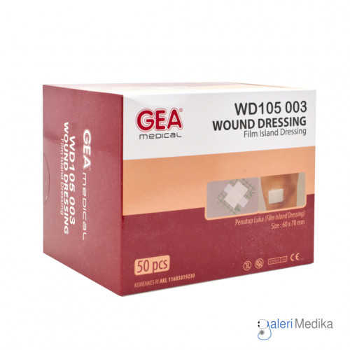 Wound Dressing WD105 003 GEA 60x70mm Plester Transparan Anti Air Wound Dressing WD105 003 GEA 60x70mm Plester Transparan Anti Air