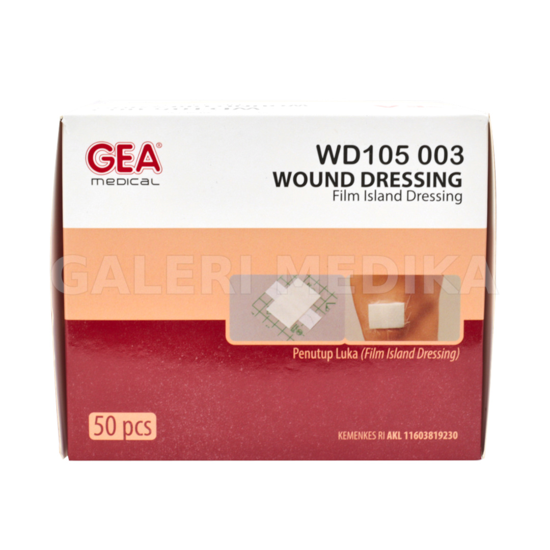 Wound Dressing WD105 003 GEA 60x70mm Plester Transparan Anti Air