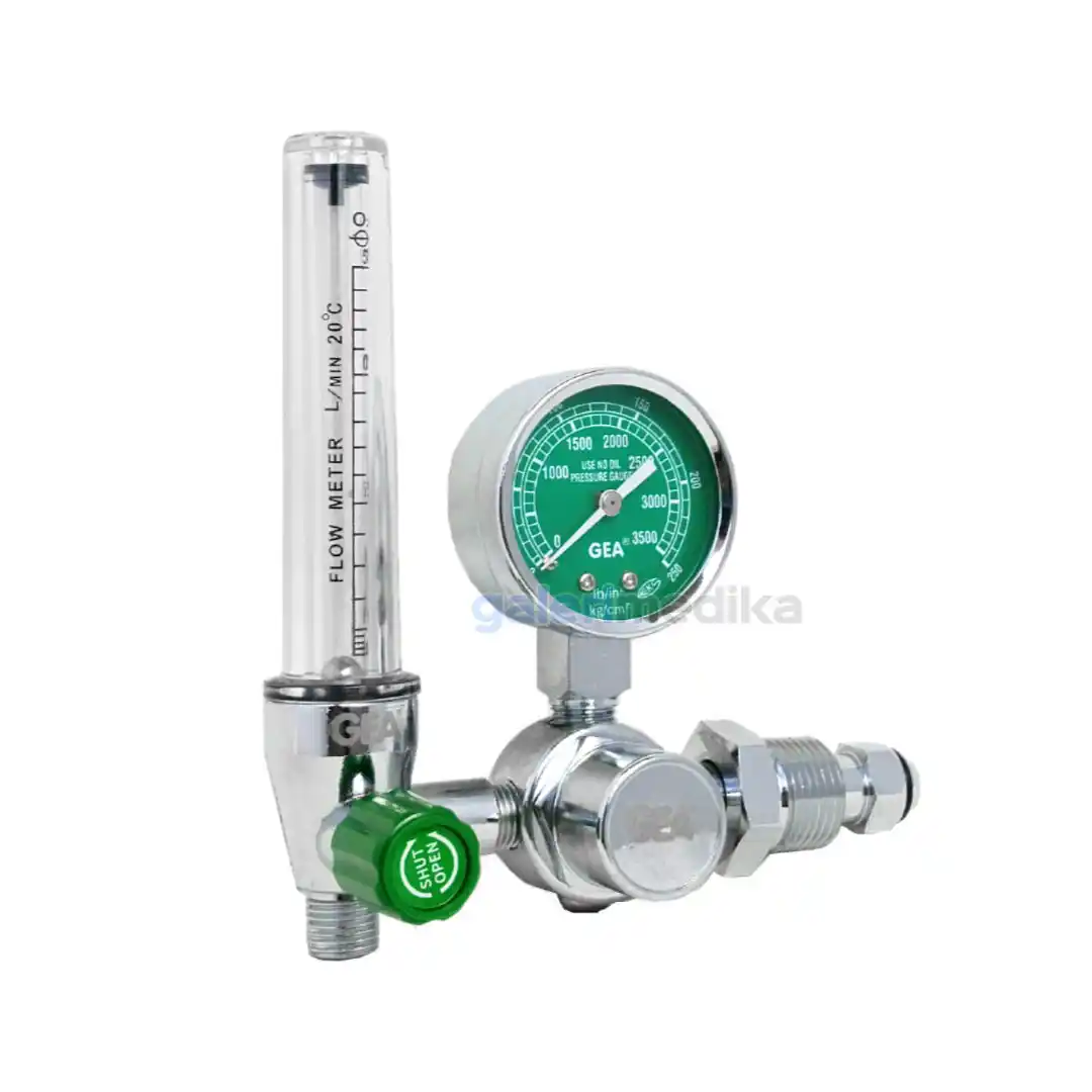 Regulator Tabung Oksigen GEA RO-01 Medical Oxygen Regulator 1-15 LPM Regulator Tabung Oksigen GEA RO-01 Medical Oxygen Regulator 1-15 LPM