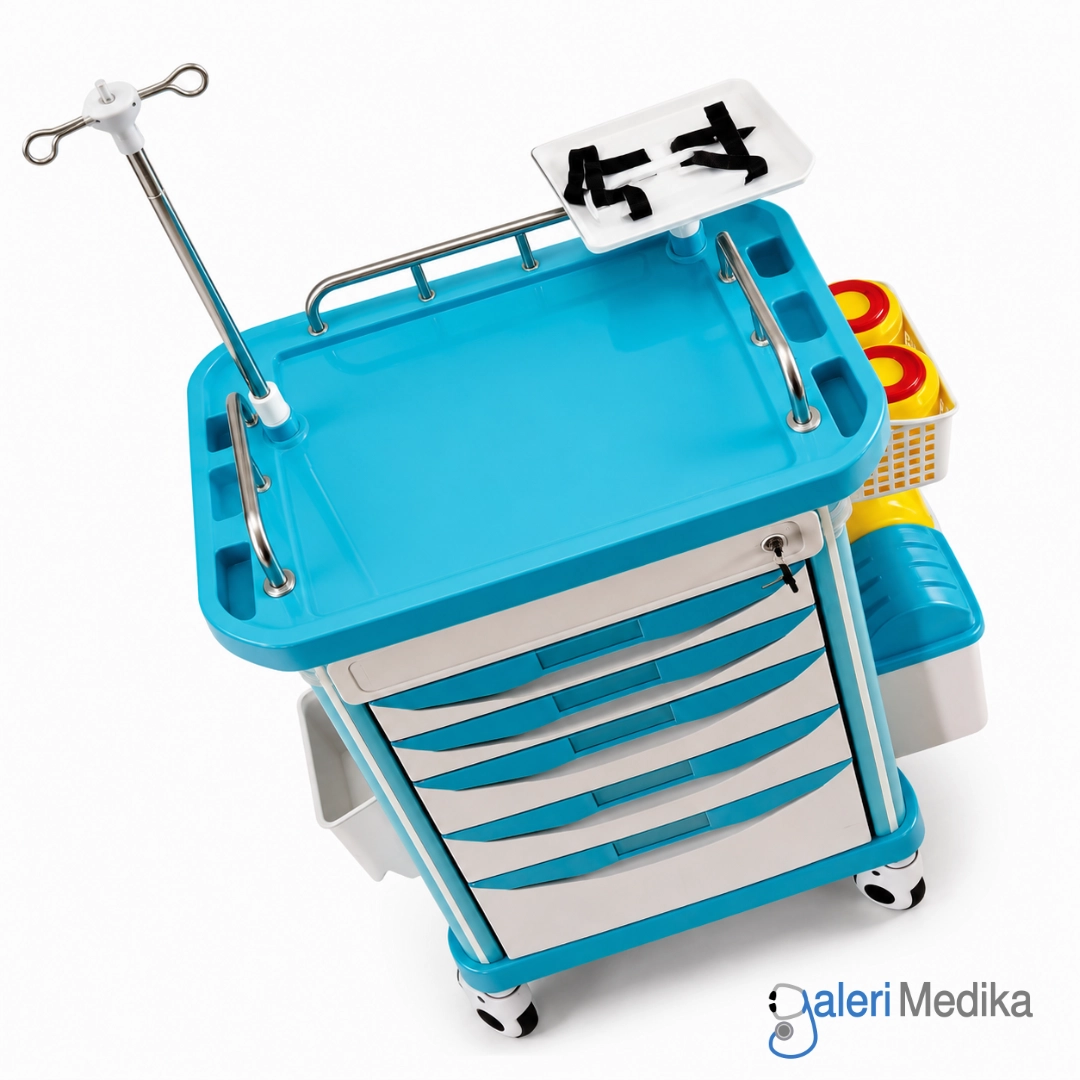 Emergency Trolley SPIRIT SP-ET500A Troli Medis Rumah Sakit Multifungsi Emergency Trolley SPIRIT SP-ET500A Troli Medis Rumah Sakit Multifungsi