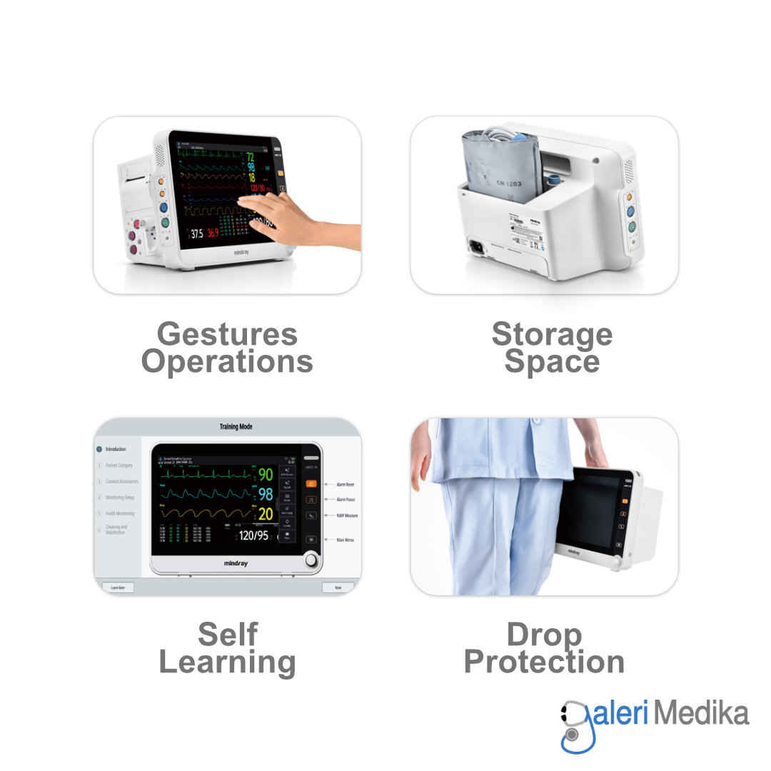 Patient Monitor uMEC 100 - 10 inch touch screen 5 parameter (5 lead ECG) Patient Monitor uMEC 100 - 10 inch touch screen 5 parameter (5 lead ECG)