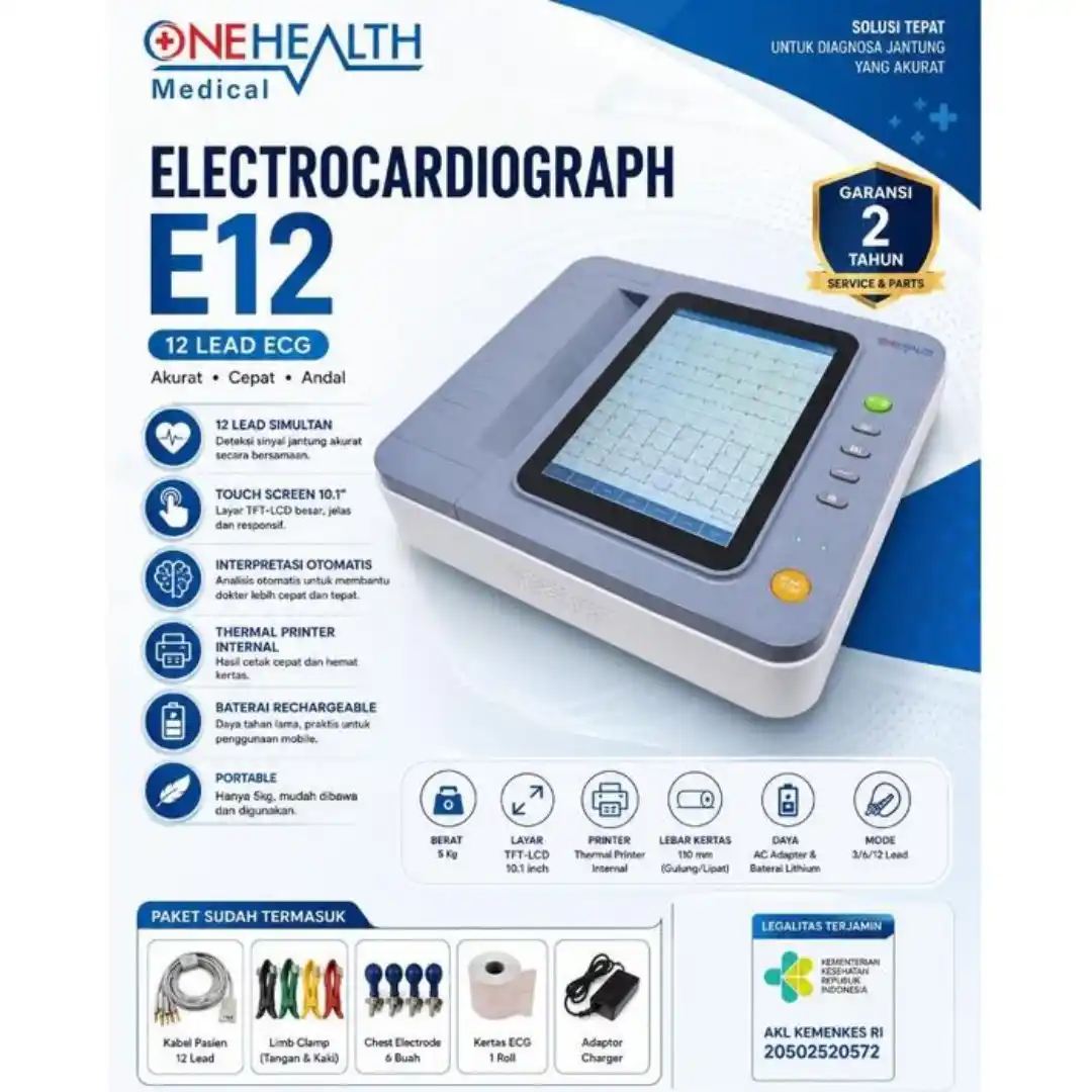 EKG ECG Monitor 12 Channel OneHealth E12 Digital Electrocardiograph 12 Lead EKG ECG Monitor 12 Channel OneHealth E12 Digital Electrocardiograph 12 Lead