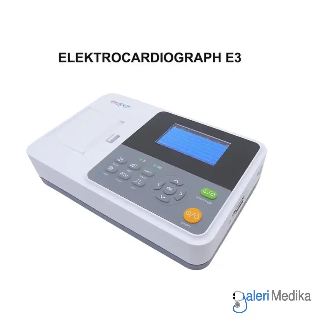 EKG ECG Monitor 3 Channel OneHealth E3 Digital Electrocardiograph 12 Lead EKG ECG Monitor 3 Channel OneHealth E3 Digital Electrocardiograph 12 Lead