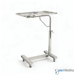 Meja Mayo Stainless Steel Indomed 4 Roda Height Adjustable Meja Mayo Stainless Steel Indomed 4 Roda Height Adjustable