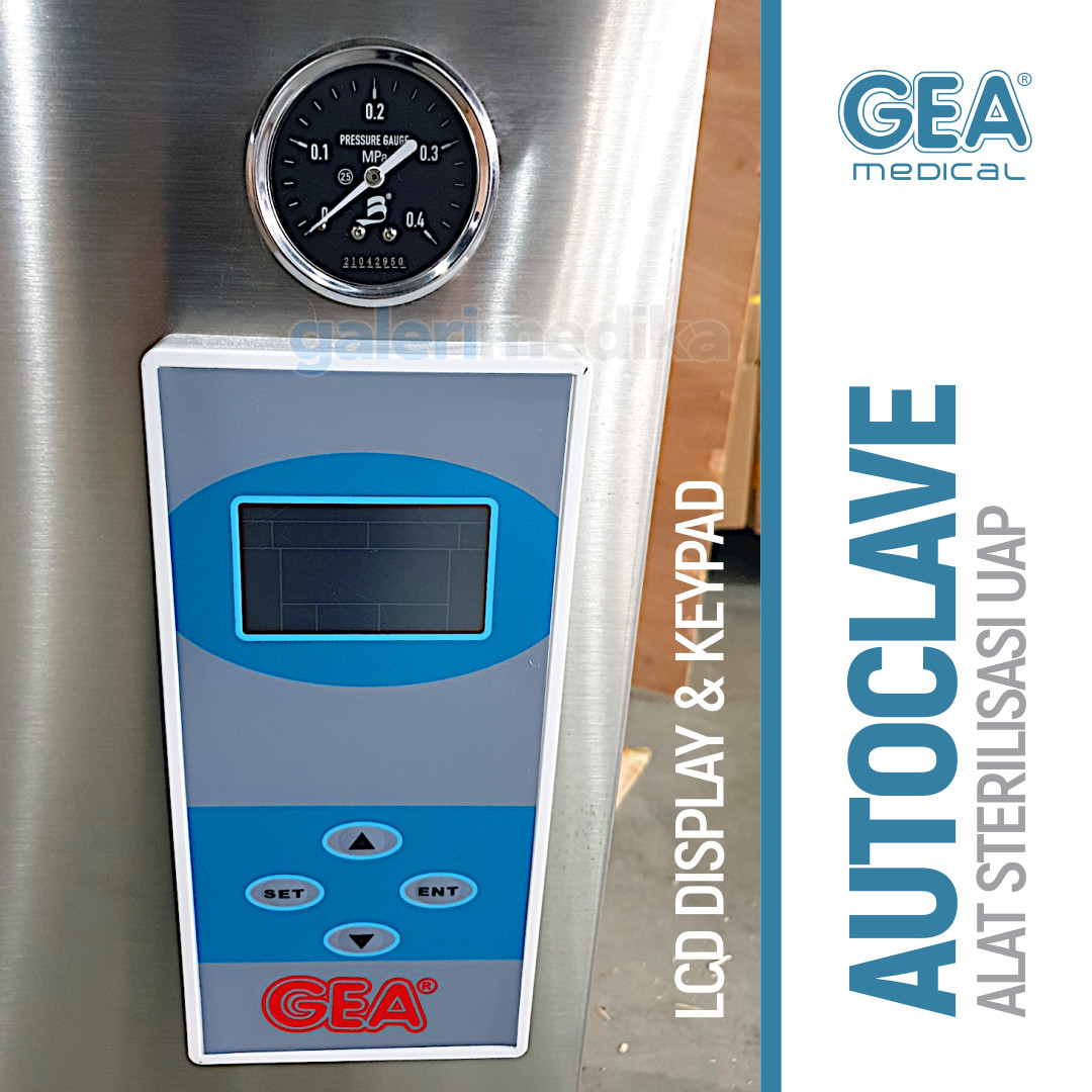 Autoclave GEA LS-75HD Pressure Steam Sterilizer LCD Display