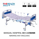 Ranjang Pasien OneHealth Manual Hospital Bed Deluxe 2 Crank + Tiang Infus