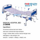 Ranjang Pasien OneHealth Manual Hospital Bed Deluxe 2 Crank + Tiang Infus