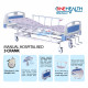 Ranjang Pasien OneHealth Manual Hospital Bed Deluxe 3 Crank + Tiang Infus