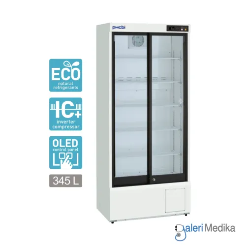 PHCbi ECO Pharmaceutical Refrigerator 345L Kulkas Farmasi OLED Control Panel MPR-S300H-PE