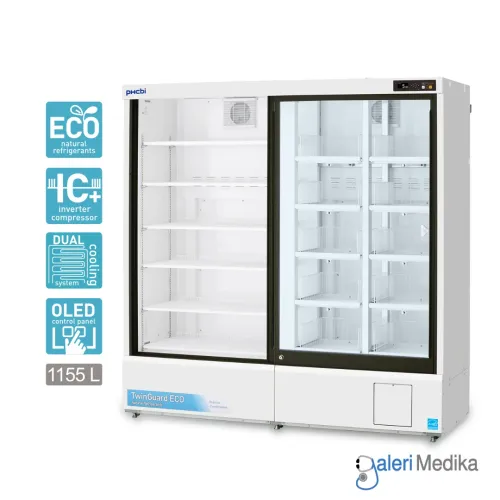 PHCbi TwinGuard Pharmaceutical Refrigerator 1155L Kulkas Farmasi OLED Control Panel + USB MPR-S1201RXH-PE
