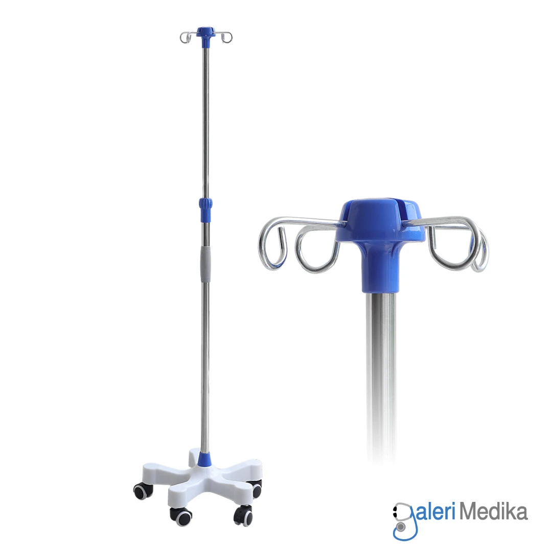 Tiang Infus OneHealth OH-TI01 Stainless Steel IV Infusion Stand Tiang Infus OneHealth OH-TI01 Stainless Steel IV Infusion Stand