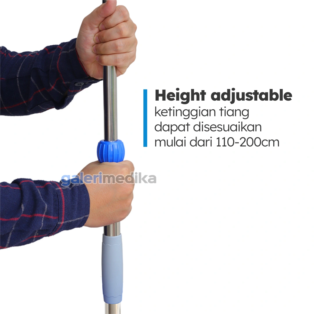 Tiang Infus OneHealth OH-TI01 Stainless Steel IV Infusion Stand Tiang Infus OneHealth OH-TI01 Stainless Steel IV Infusion Stand