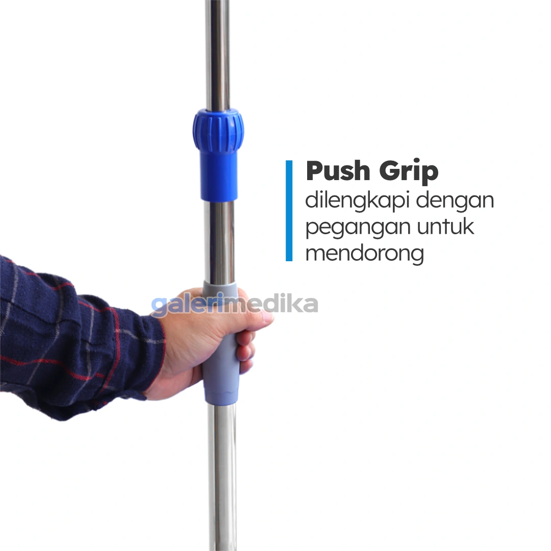 Tiang Infus OneHealth OH-TI01 Stainless Steel IV Infusion Stand Tiang Infus OneHealth OH-TI01 Stainless Steel IV Infusion Stand