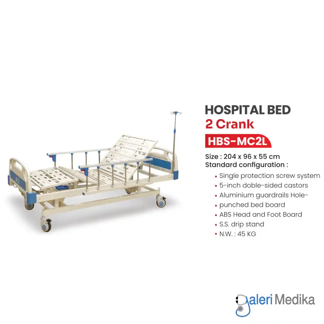 Ranjang Pasien Spirit HBS-MC2L Manual Hospital Bed 2 Crank