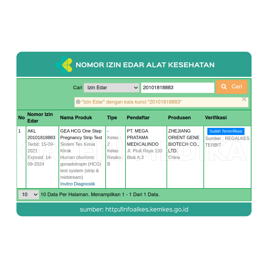 GEA HCG Strip Test Kehamilan